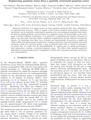 Engineering quantum states from a spatially structured quantum eraser